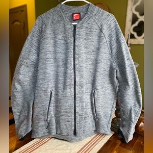 EUC Nike Tech Knit Gray Full Zip Jacket